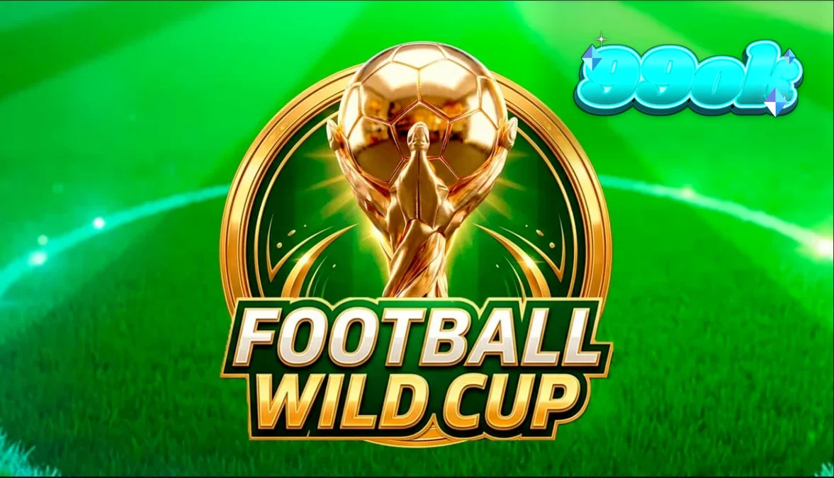 Giao diện trò chơi Football Wild Cup với sân vận động rực rỡ